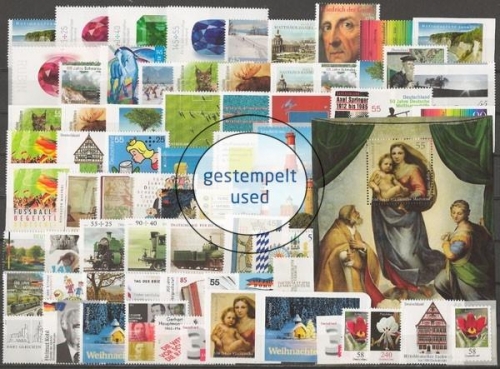 Deutschland (BRD), MiNr. 2900-2971, Jahrgang 2012, gestempelt