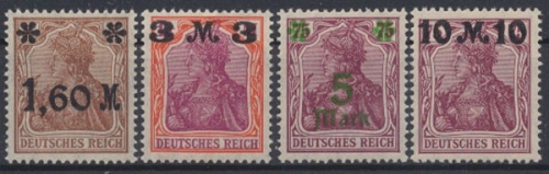 Deutsches Reich, MiNr. 154-157 I, postfrisch