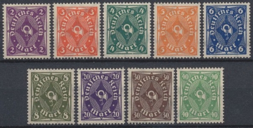 Deutsches Reich, MiNr. 224-232, postfrisch