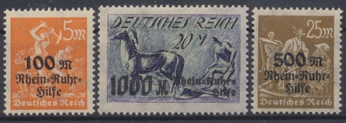 Deutsches Reich, MiNr. 258-260, postfrisch