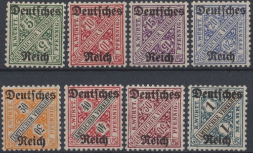 Deutsches Reich, MiNr. 57-64, Dienstmarken, postfrisch