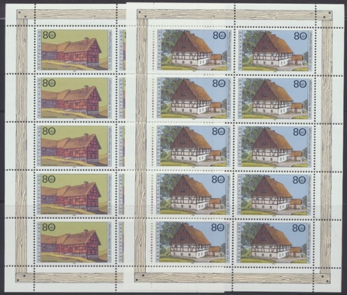 Deutschland (BRD), MiNr. 1819-1823 Kleinbogen, postfrisch