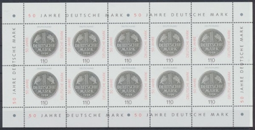 Deutschland (BRD), Michel Nr. 1996 Kleinbogen, postfrisch
