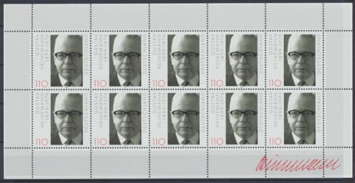 Deutschland (BRD), MiNr. 2067 Kleinbogen, postfrisch