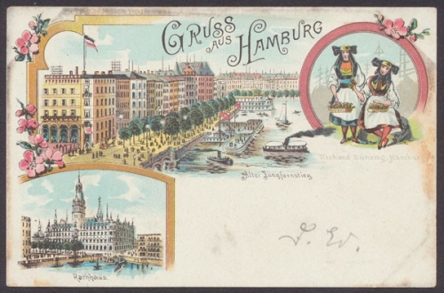 Hamburg, 3 Bilderkarte