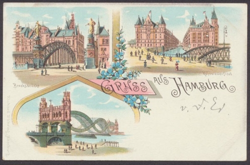 Hamburg, 3 Bilderkarte