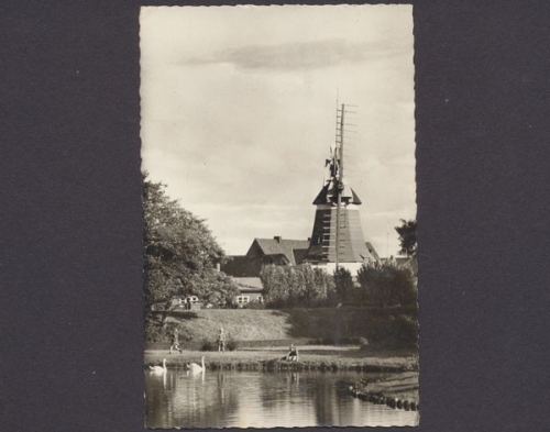 Norderney, Nordseebad, Napoleonschanze mit Windmühle