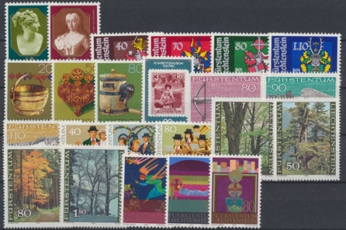 Liechtenstein, MiNr. 741-763, Jahrgang 1980, postfrisch