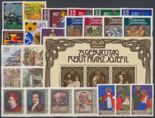 Liechtenstein, MiNr. 764-790, Jahrgang 1981, postfrisch