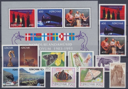 Färöer, MiNr. 243-255, Jahrgang 1993, postfrisch