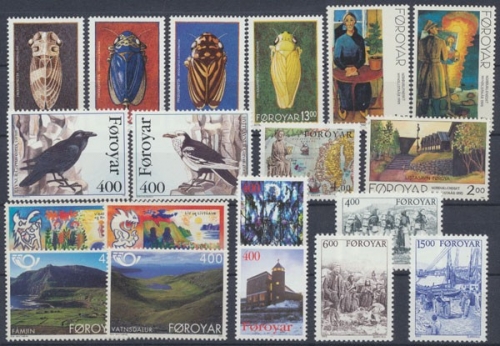 Färöer, MiNr. 272-290, Jahrgang 1995, postfrisch