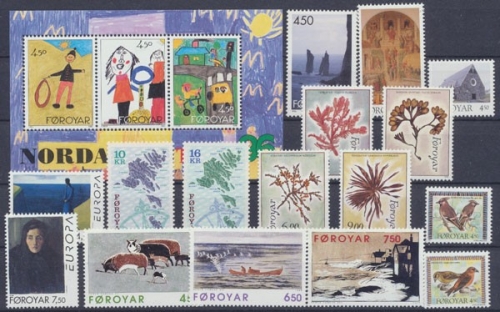 Färöer, MiNr. 291-309, Jahrgang 1996, postfrisch