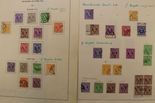 Gemeinschaftsausgaben und Amerikanische-britische Zone, gestempelte Sammlung