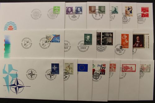 Dänemark, MiNr. 934-962, Jahrgang 1989, FDC