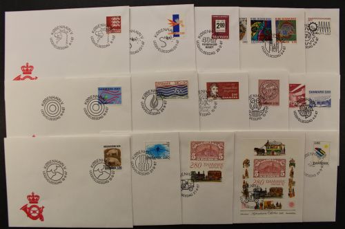Dänemark, MiNr. 888-904, Jahrgang 1987, FDC