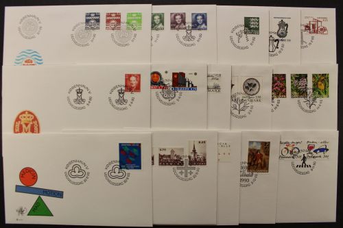 Dänemark, MiNr. 963-992, Jahrgang 1990, FDC
