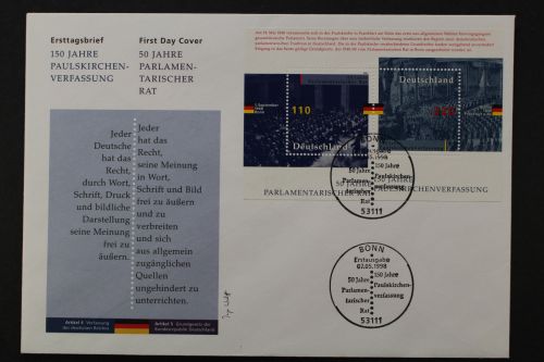 Deutschland (BRD), MiNr. Block 43, ESST Bonn, FDC