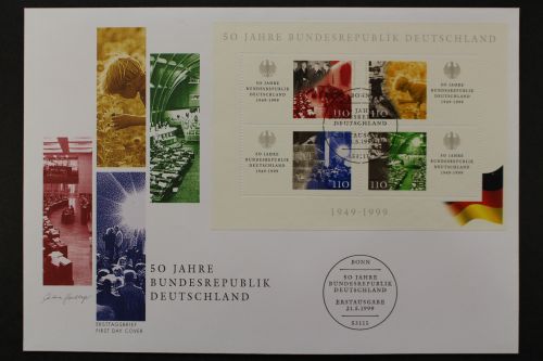 Deutschland (BRD), MiNr. Block 49, ESST Bonn, FDC