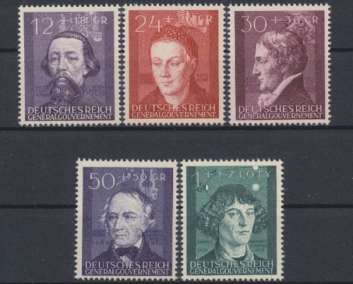 Generalgouvernement, MiNr. 96-100, postfrisch