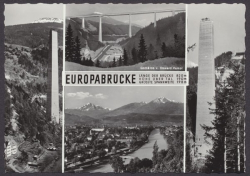 Brennerautobahn, Europabrücke im Bau