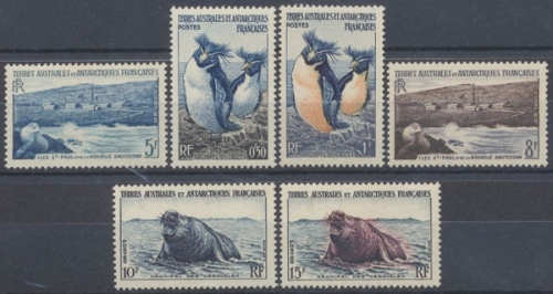Franz. Gebiete i. d. Antarktis, Michel Nr. 2-7, postfrisch