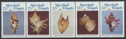 Marshall-Inseln, Fische / Meerestiere, MiNr. 35-39 ZD, postfrisch
