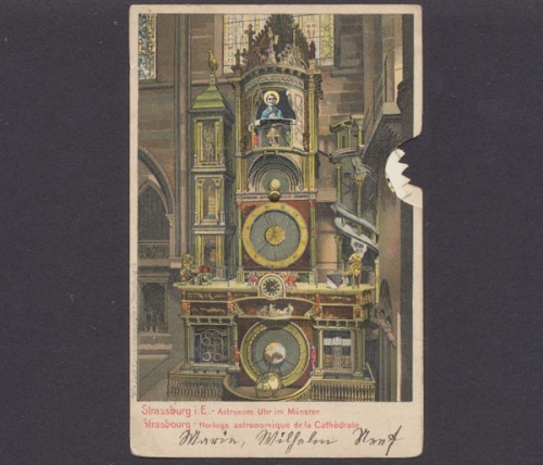Strassburg, Astronom - Uhr im Münster, funktionsfähige mechanische Karte