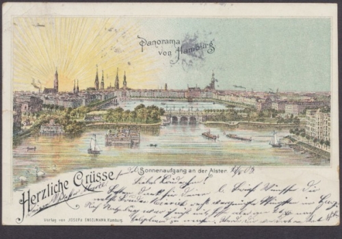 Hamburg ,Sonnenaufgang an der Alster