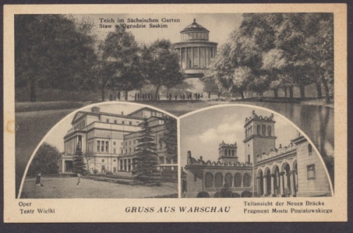 Warschau, sächsischer Garten, Oper, Neue Brücke