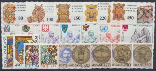 Vatikan, MiNr. 759-778, Jahrgang 1980, postfrisch