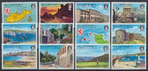 Alderney, MiNr. 1-12, postfrisch