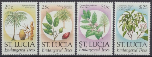 St. Lucia, Michel Nr. 963-966 I, postfrisch