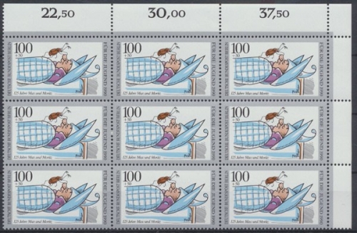 Berlin, Michel Nr. 871 9er Bogenteil, postfrisch