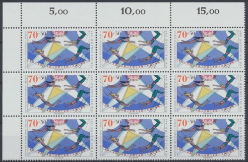 Berlin, Michel Nr. 839, 9er Bogenteil, postfrisch