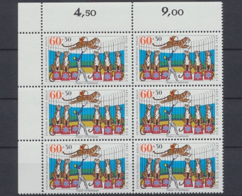 Berlin, Michel Nr. 838, 6er Bogenteil, postfrisch