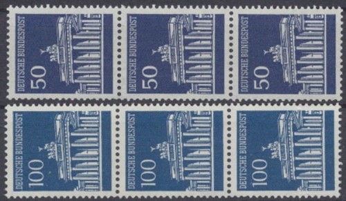 Deutschland (BRD), Michel Nr. 509 + 510 R, 3er Streifen, postfrisch