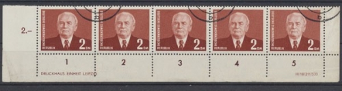 DDR, Michel Nr. 343 DV + DZ, gestempelt