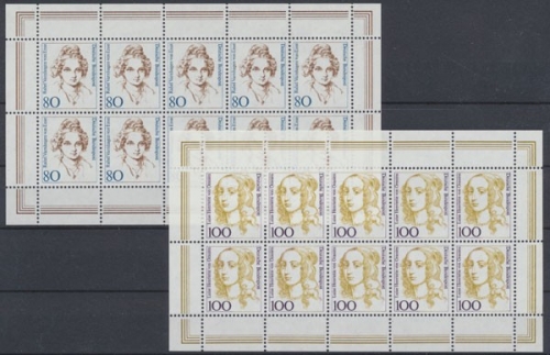 Deutschland (BRD), MiNr. 1755-1756 Kleinbogen, postfrisch