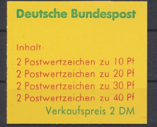 Deutschland (BRD), MiNr. MH 20 a II, postfrisch