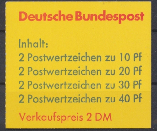 Deutschland (BRD), Michel Nr. MH 20 d I, postfrisch