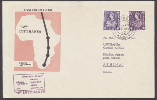 Lufthansa - Erstflug, Nairobi - Athen