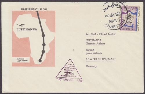 Lufthansa - Erstflug, Khartoum - Frankfurt