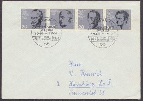 Deutschland (BRD), Michel Nr. 431-438, 2 Briefe