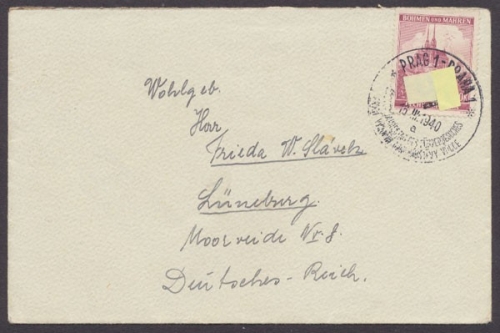 Böhmen & Mähren, Michel Nr. 29, Brief