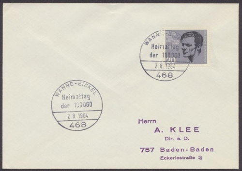 Deutschland (BRD), Michel Nr. 438, Brief