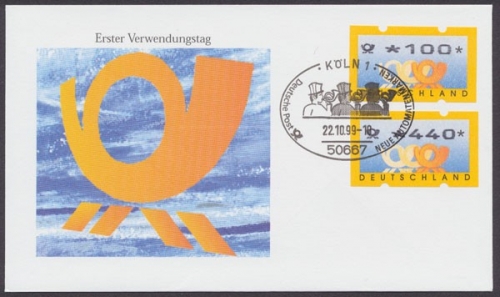 Deutschland (BRD) Automaten, Michel Nr. 3 Posthorn, FDC