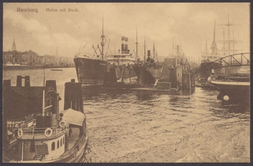 Hamburg, Hafen mit Dock