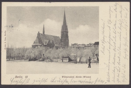 Berlin - Wilmersdorf, Kirche im Winter