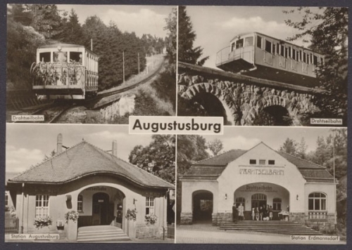 Augustusburg, Drahtseilbahn, Station Augustusburg und Erdmannsdorf