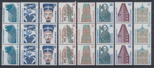 Deutschland (BRD) Michel Nr. aus 1339-1535, 21 Werte, 3er Streifen, postfrisch